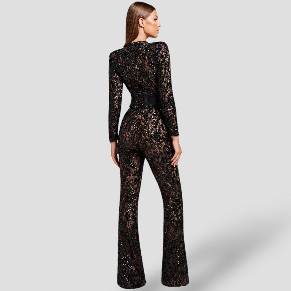 Auvelle | Jumpsuit with Belted Waist