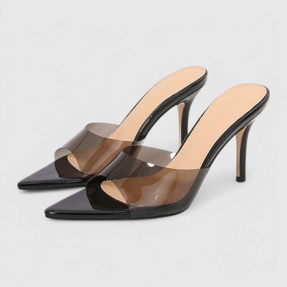 Clear Heels Stiletto Mules