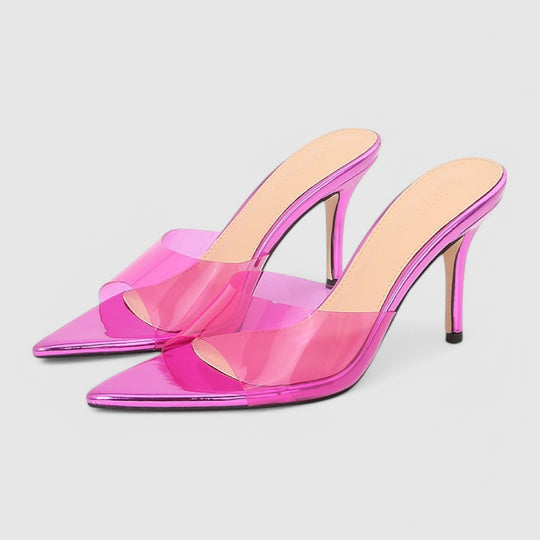 Clear Heels Stiletto Mules