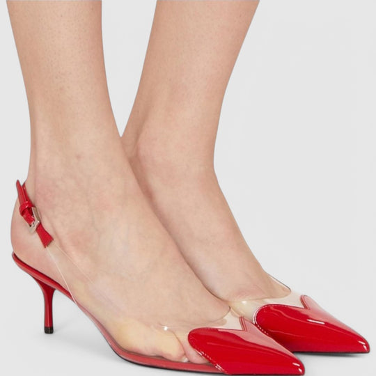 Transparent Slingback Pumps for Stylish